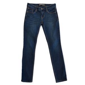 Womens express super soft super skinny low rise dark wash jeans